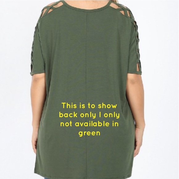 💼💙PLUS SIZE💙Criss Cross Sleeve Hi-lo Top‼️ - Picture 2 of 4